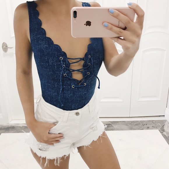 SOLD OUT ❌ Ivy Denim One Piece / Bodysuit - Picture 3 of 8