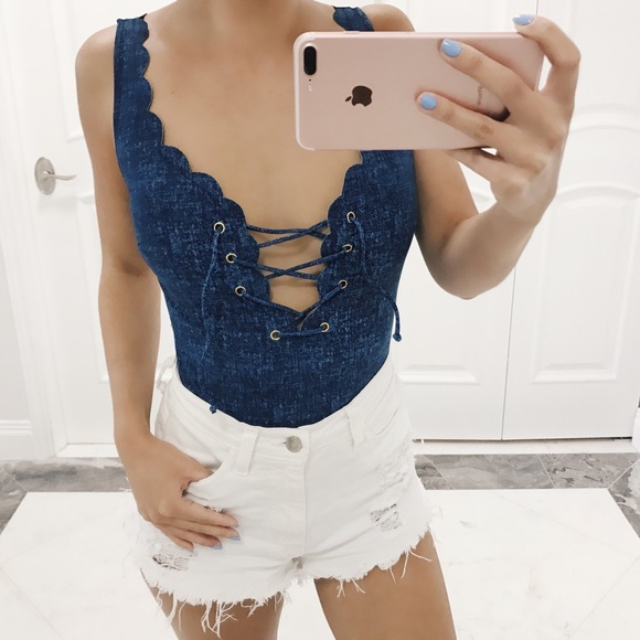 SOLD OUT ❌ Ivy Denim One Piece / Bodysuit - Picture 6 of 8