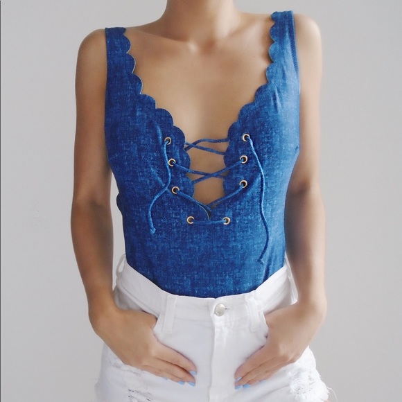 SOLD OUT ❌ Ivy Denim One Piece / Bodysuit - Picture 7 of 8