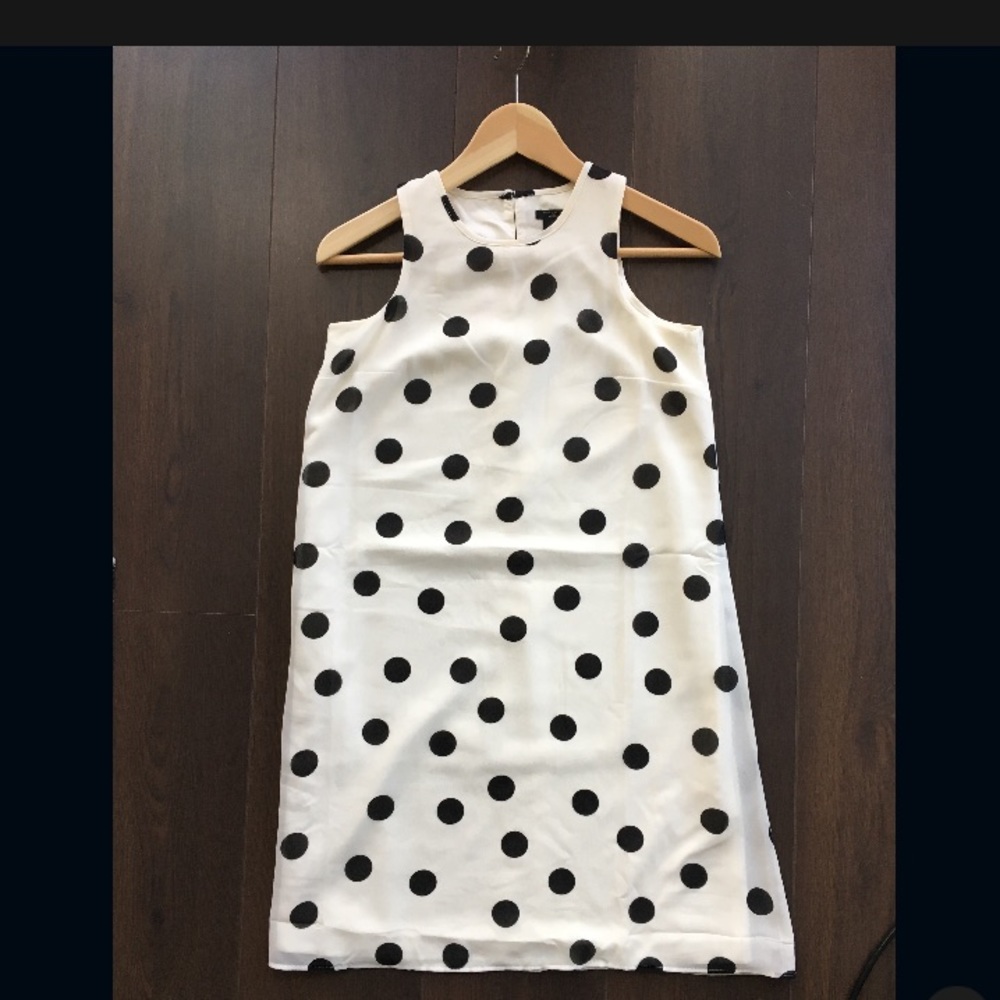 Ann Taylor petites, White with black polka dots