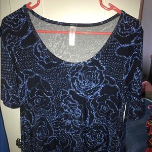 Disney roses blue and black Lularoe perfect T!