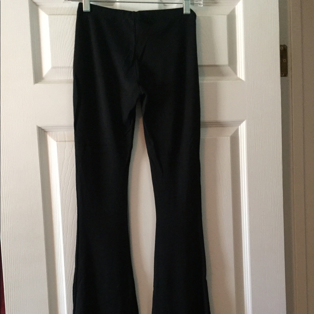 Black slim fit flare pants