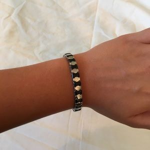 Stretchy Silver and Black Bracelet