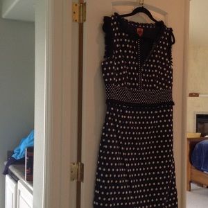 Tory Burch, Blue Tapioca Polka Dot Dress, Size 10