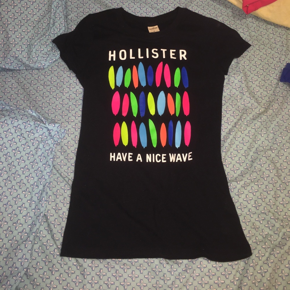 Hollister Black/ Multi-color Tshirt