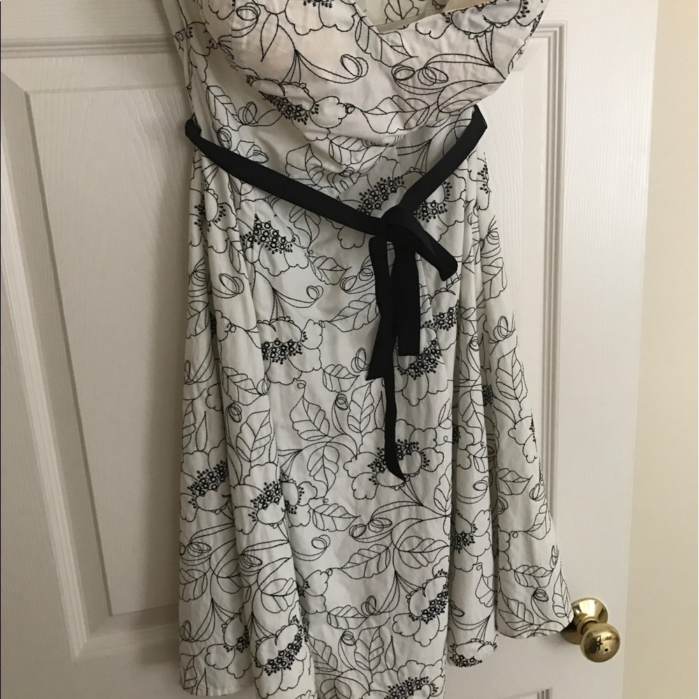 Black and white floral dress