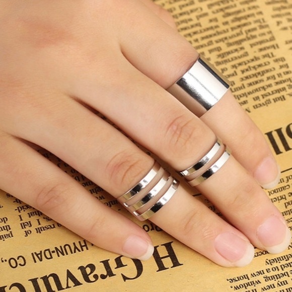 Silver Adjustable Knuckle Rings - Picture 1 of 5