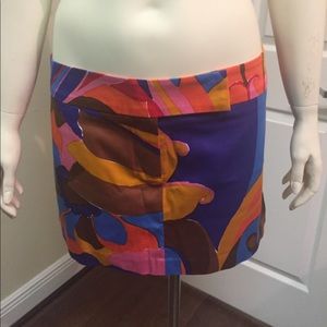Trina Turk multi print skirt! Sz 8!Tropical & edgy