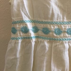 Light blue embroidered tank