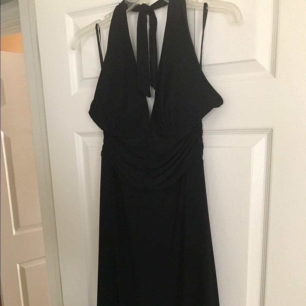 Black halter dress