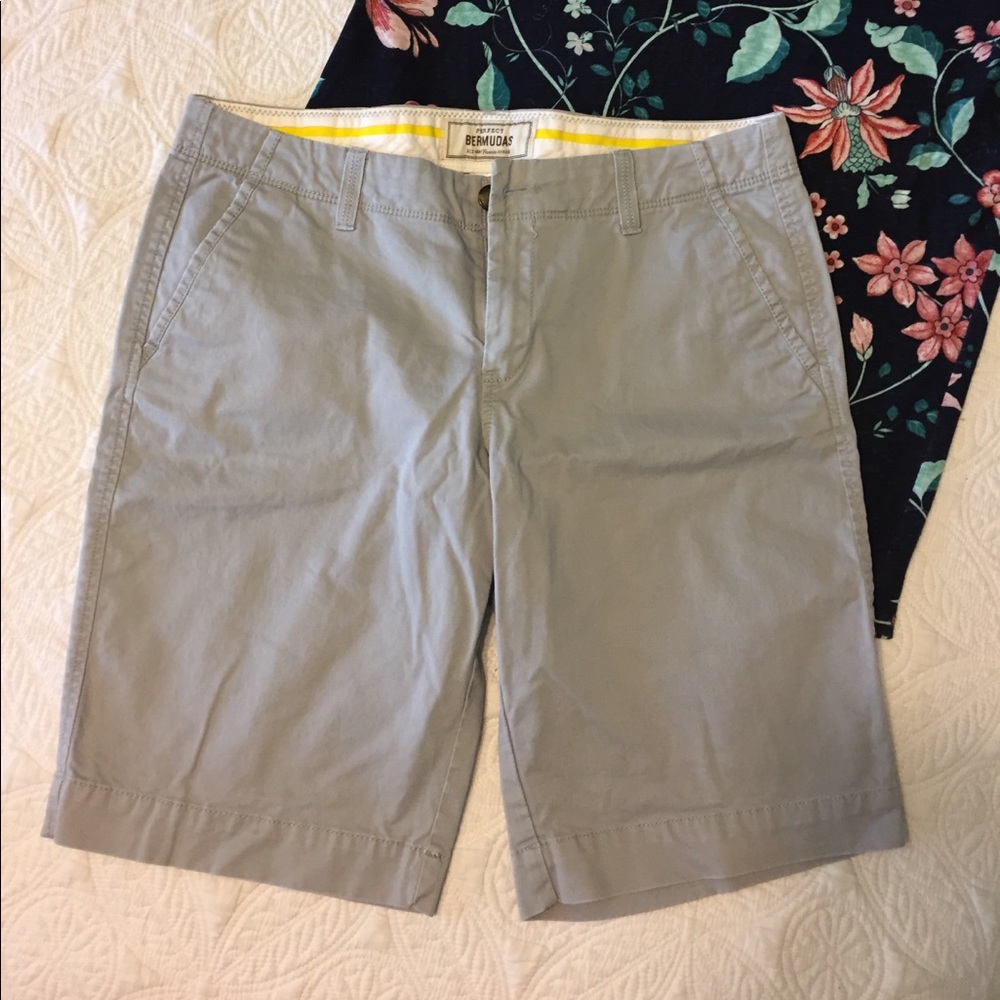 Gray Old Navy Low-rise Bermuda Shorts