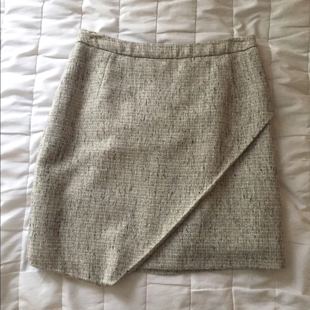 H&M asymmetric tweed skirt! So cute!