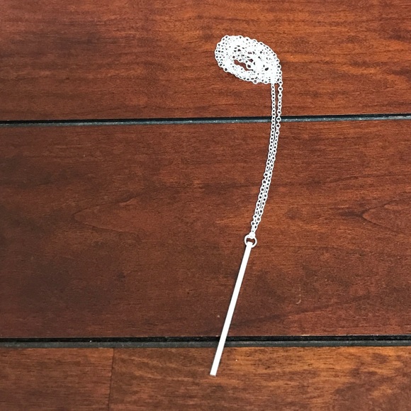 Jewelry Silver Drop Bar Necklace Poshmark