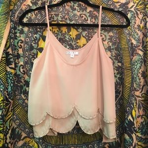 Cream/ Tan Cropped Dress Top