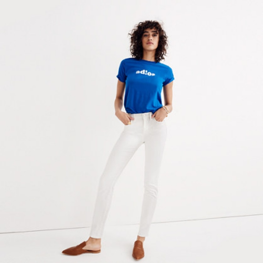 Madewell White High Riser Skinny Jeans Size 25