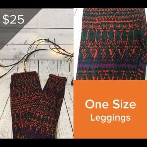 LuLaRoe OS leggings Halloween colors!