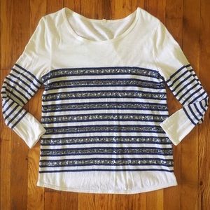 J. Crew Sequin Embellished Top