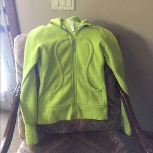 Lululemon scuba hoodie size 6 neon green