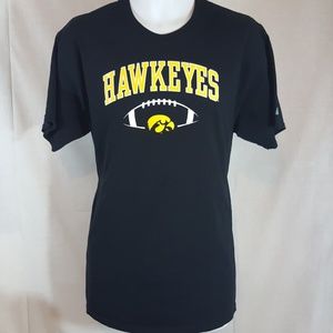Iowa Hawkeye football team art black large tshirt
