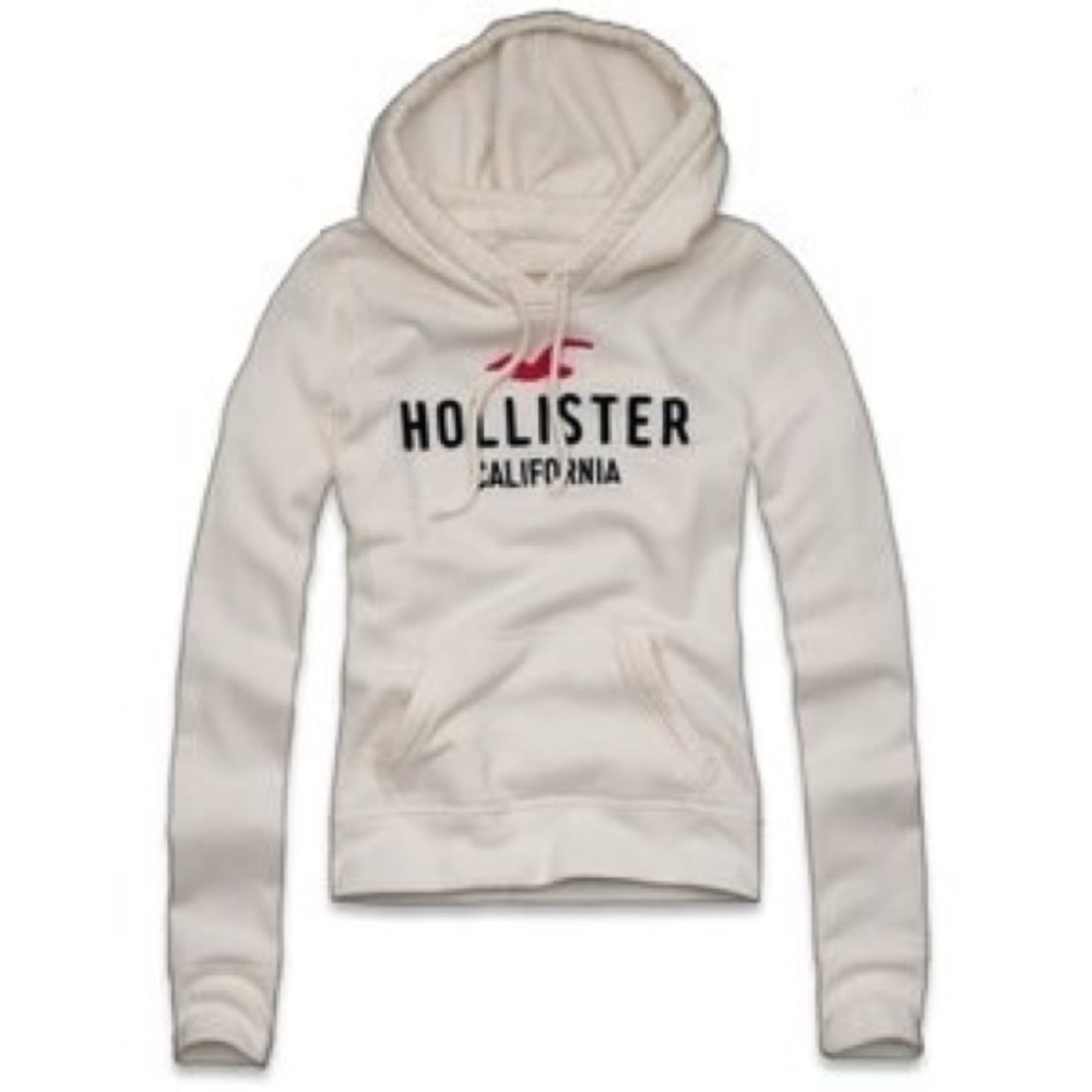White hollister hoodie
