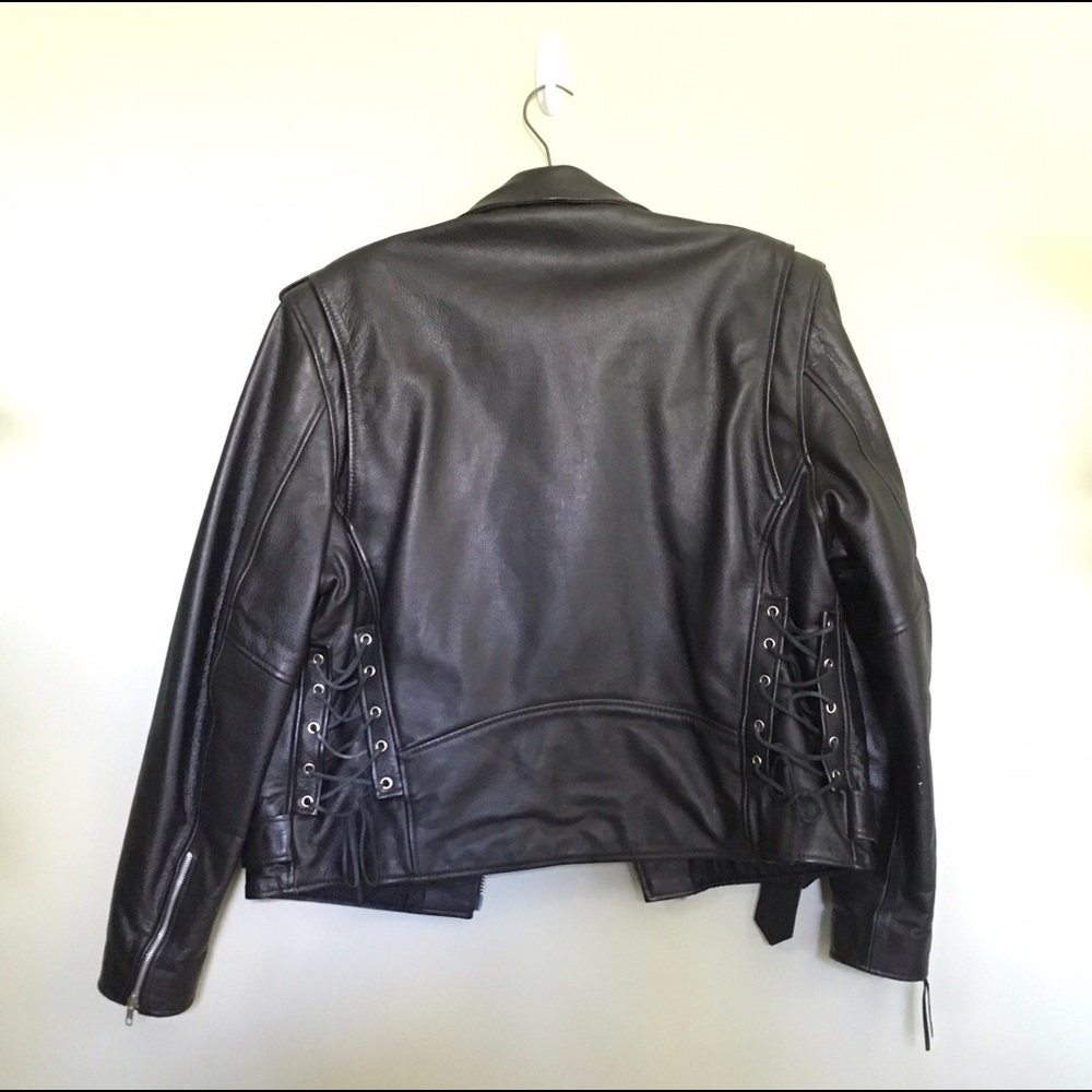 EUC leather biker jacket - Picture 2 of 5