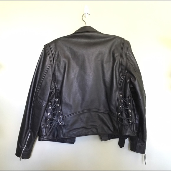 EUC leather biker jacket - Picture 2 of 5