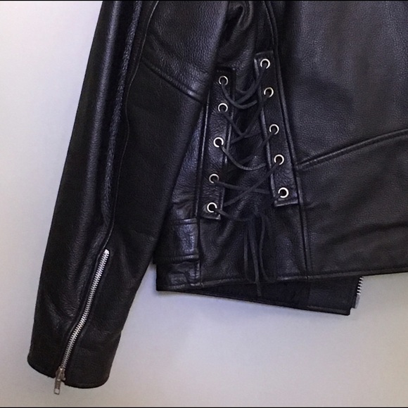 EUC leather biker jacket - Picture 3 of 5