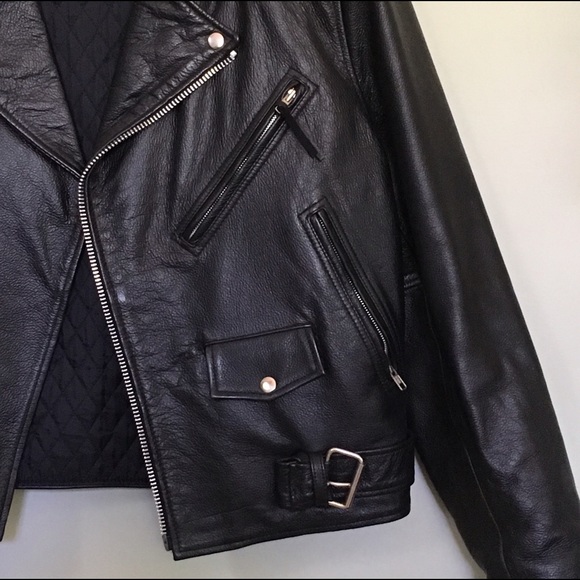 EUC leather biker jacket - Picture 4 of 5