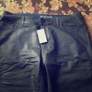 Chicos Platinum Coated Jeggings