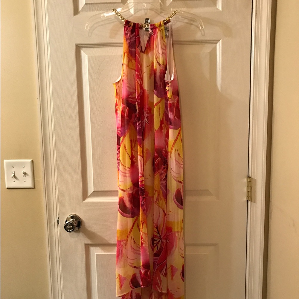 Jennifer Lopez Floral Sleeveless Summer Maxi Dress