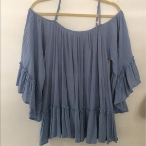 Cezanne cold shoulder blouse