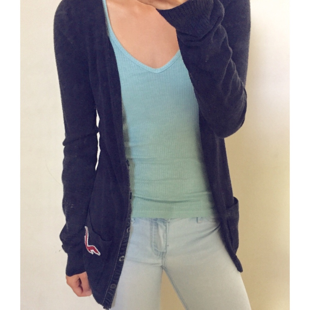 Hollister Navy Sweater Cardigan