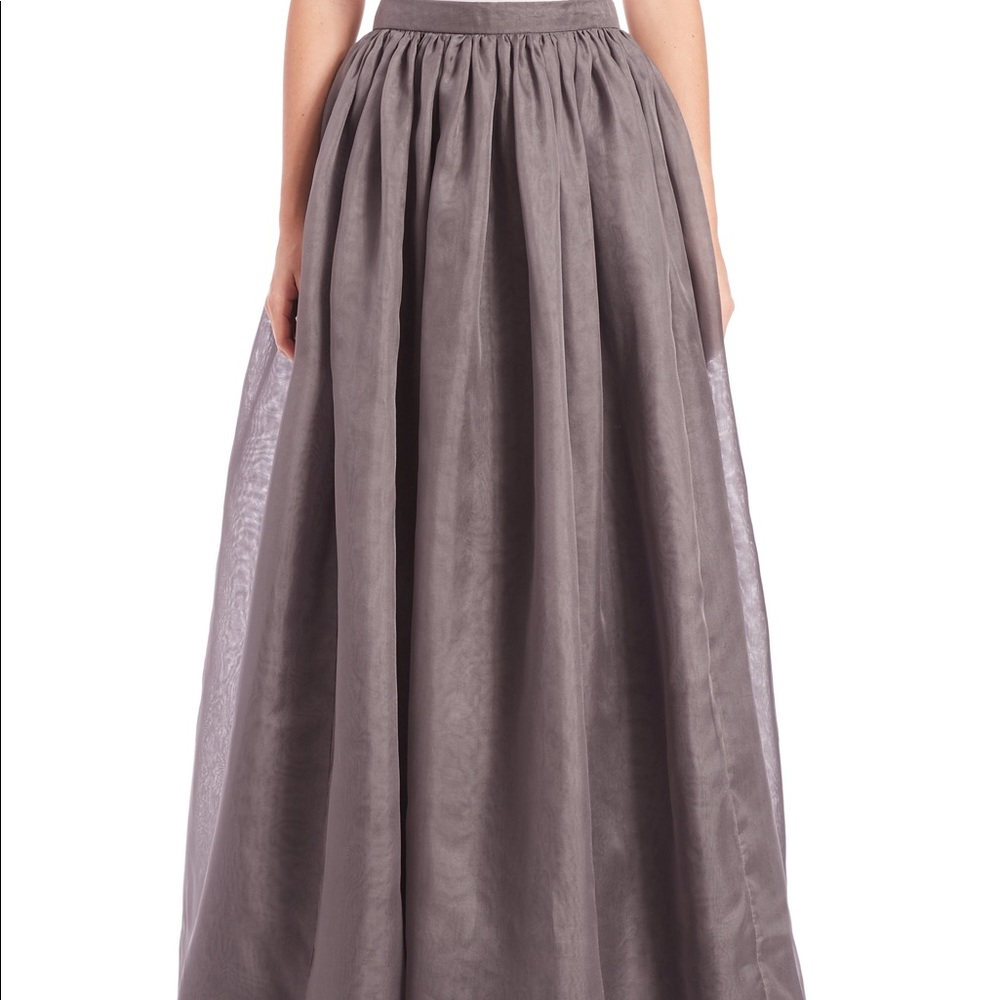 Alice and Olivia 100% Silk Gunmetal Skirt STUNNING