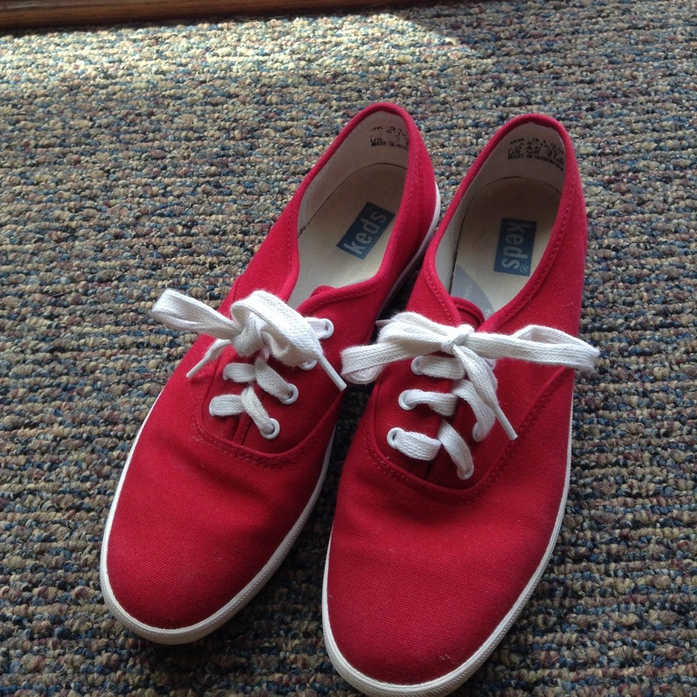 Keds red canvas shoes
