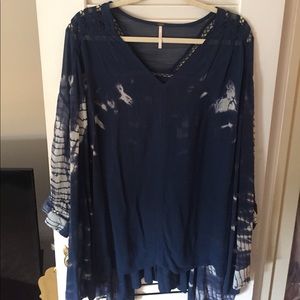 Free people tie dye blouse-top size M