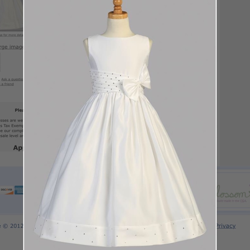 Swea Pea & Lilli Communion Flower Satin Rhinestone