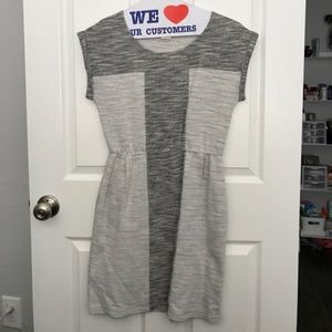 Grey color block dress