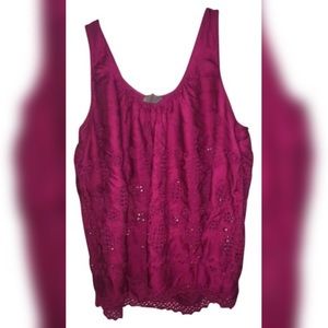 Cranberry Anthropologie Top