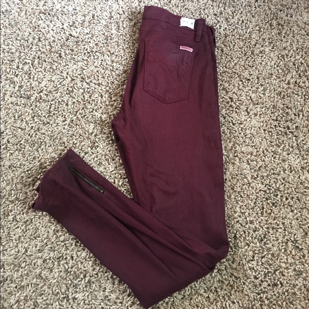 Hudson maroon jeans size 32 and style Juliette