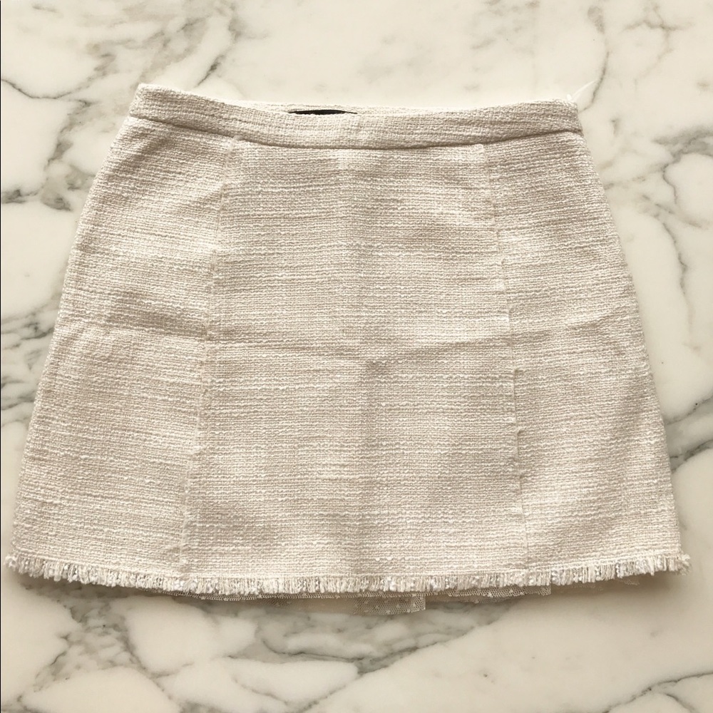 Bouclé Knit Vintage Style Mini Skirt