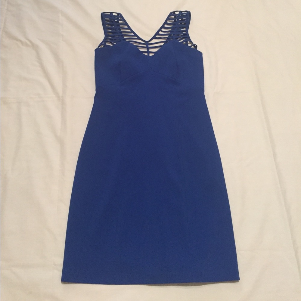 Laundry cocktail dress in royal blue