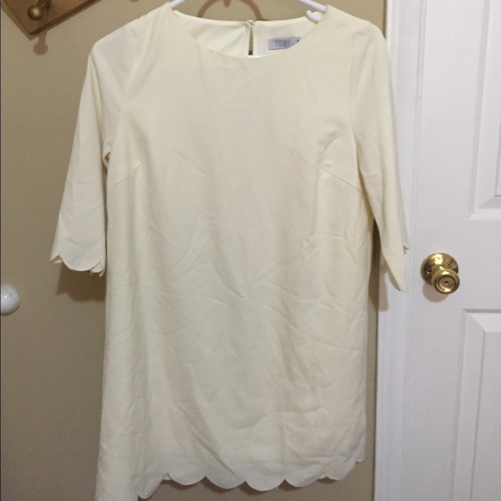 Cream colored shift dress