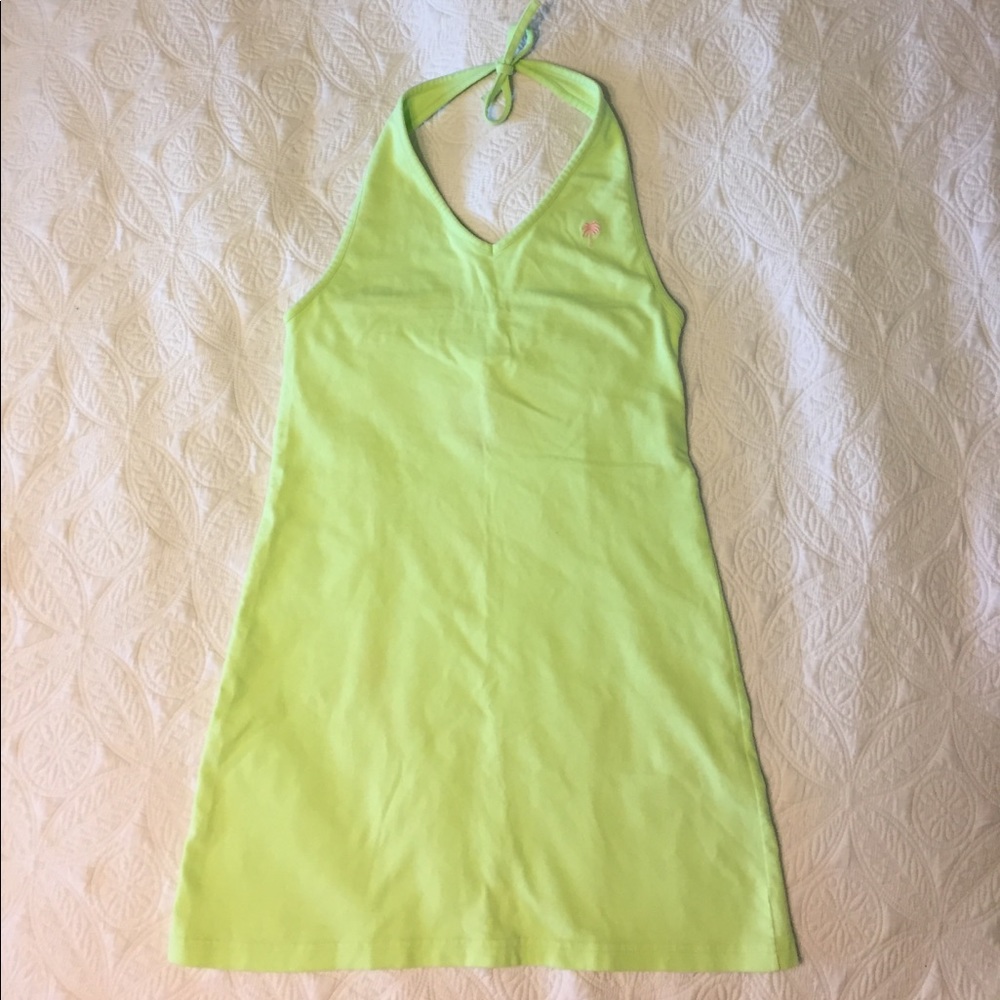🌴Lilly Pulitzer Lime Green Halter Dress🌴