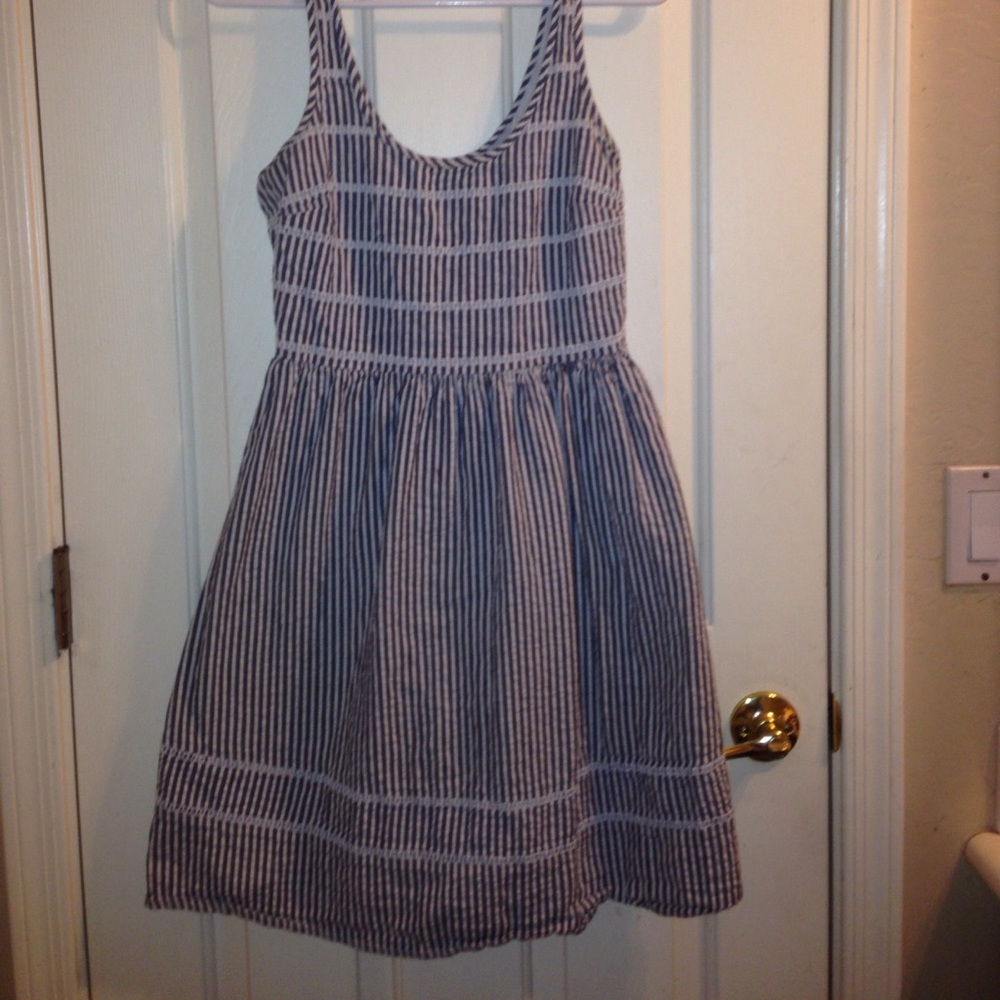 Gray Dress with stripes