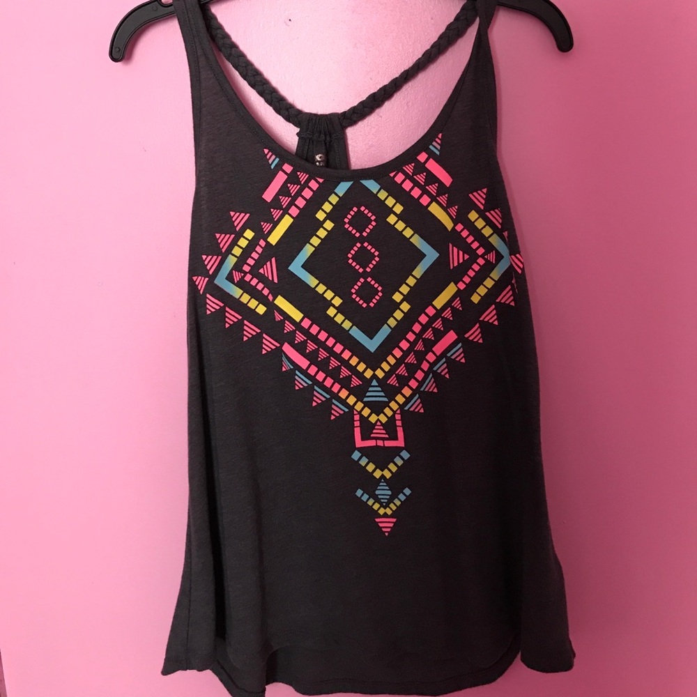 🆕 Dark grey braided strap top