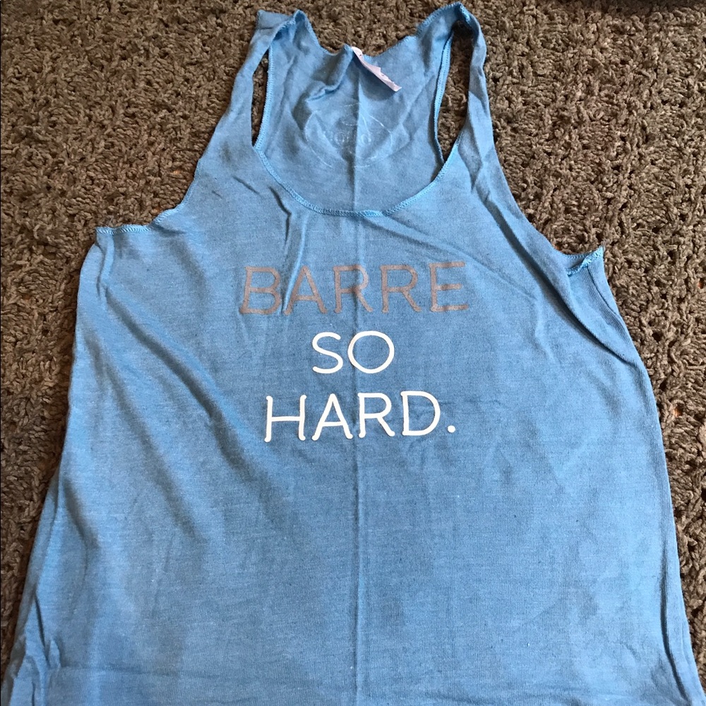 "Barre so hard" tank