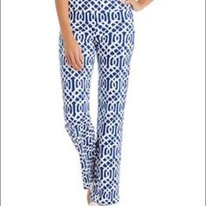 J. McLaughlin Carmel pants size small navy/white