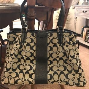 Authentic Black & Grey Coach Purse