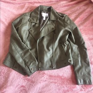 Bar III Leather Motorcycle Jacket