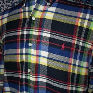 Ralph Lauren Polo Multi Color Shirt Sz Large